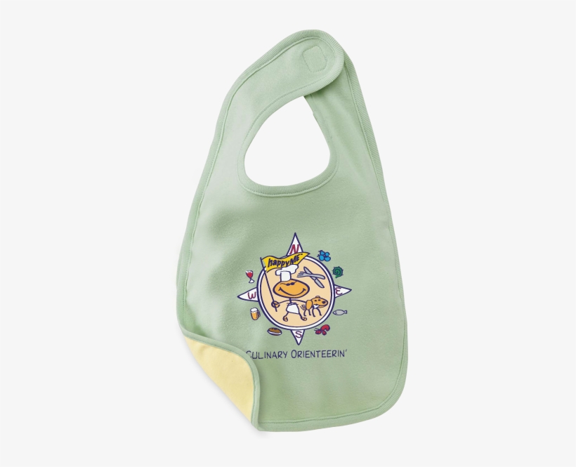 Culinary Orienteerin' Baby Bibs - Bella Baby Reversible Baby Bib - Pale Green/pale Yellow, transparent png #2799191