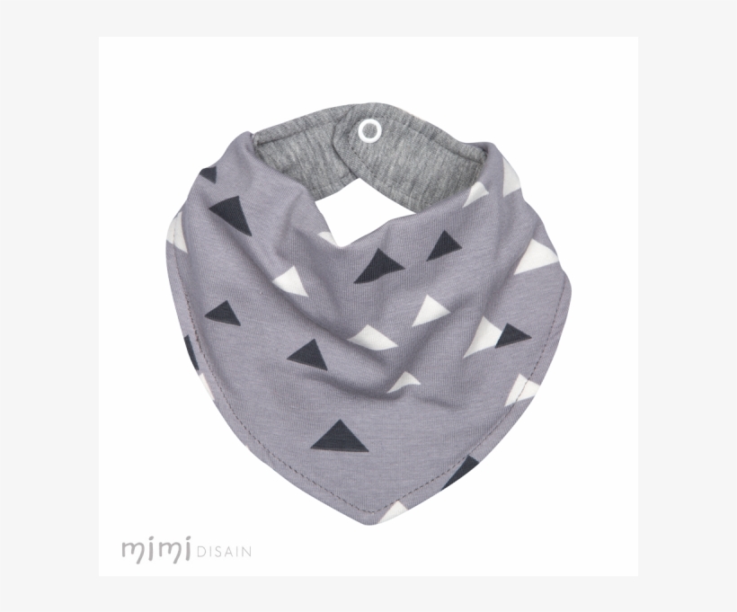 Mimi Baby Bib Grey Tringle - Origami Paper, transparent png #2799347