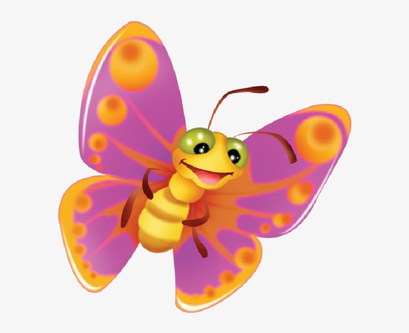 Funky Clipart Transparent Background Pencil And In - Butterfly In Cartoon Clip Art, transparent png #2799689