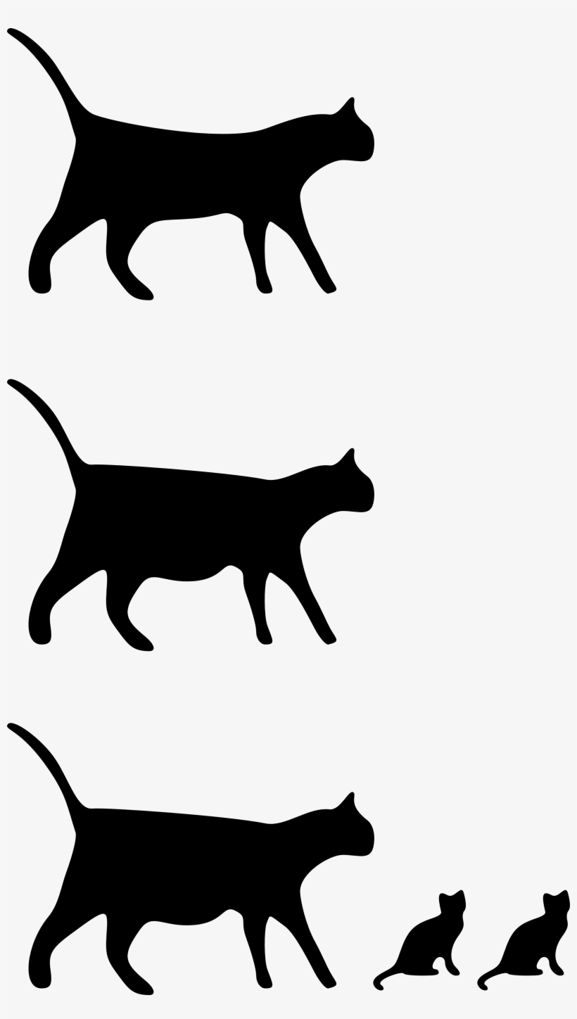 Drawn Black Cat Simple Draw - Cat Drawing Art Simple, transparent png #280015