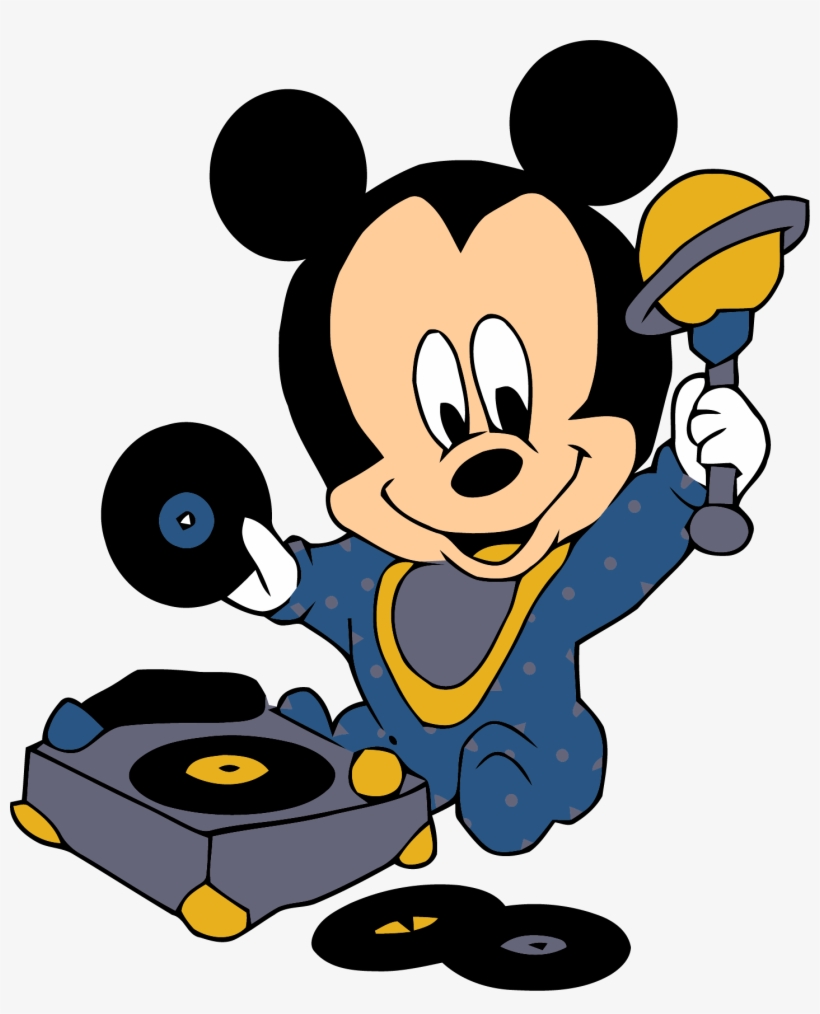 Baby Mickey Dj Music Mouse Wallpaper Clipart Png - Gif Mickey Baby Png, transparent png #280256