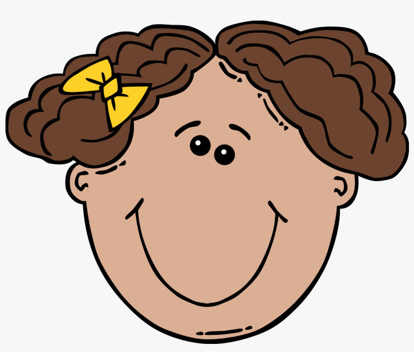 Girl Face Cartoon Clip Art Free Vector - Face Cartoon, transparent png #280261