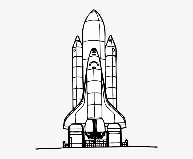 Ufo Clipart Space Shuttle - Space Shuttle Black And White, transparent png #280332