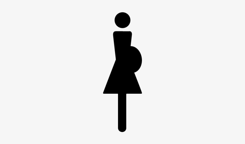 Pregnant Woman Silhouette Vector - Icono De Mujer Embarazada, transparent png #280377