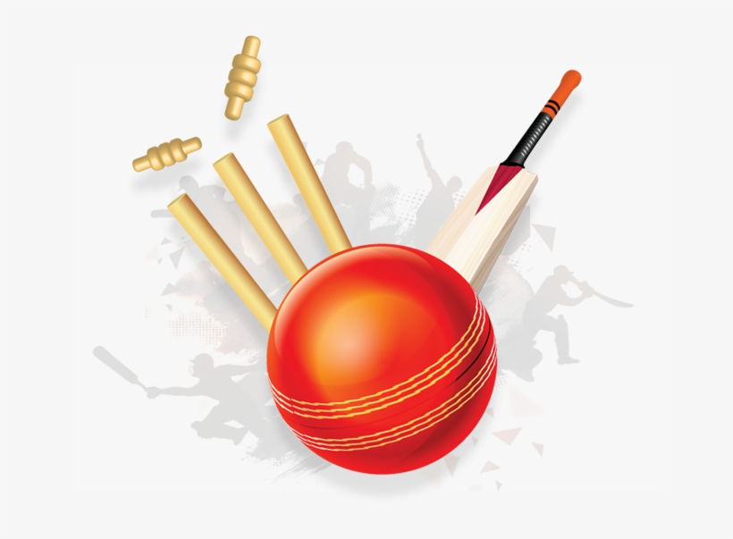 Vector Free Stock And Bat Png Transparent Images Pluspng - Cricket Bat And Ball Png, transparent png #280400