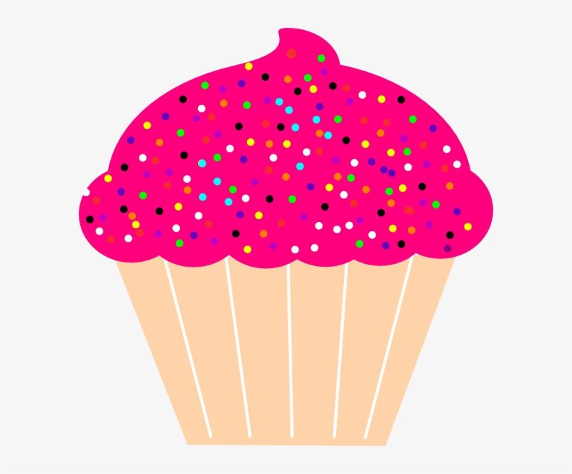 Small - Cupcake With Sprinkles Clipart, transparent png #280792
