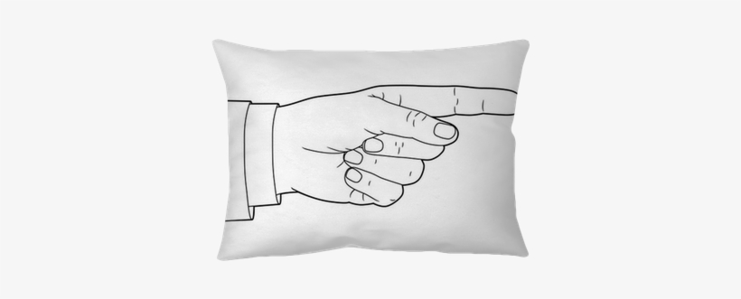 Vector Hand Sign With Pointing Finger - Cushion, transparent png #281411