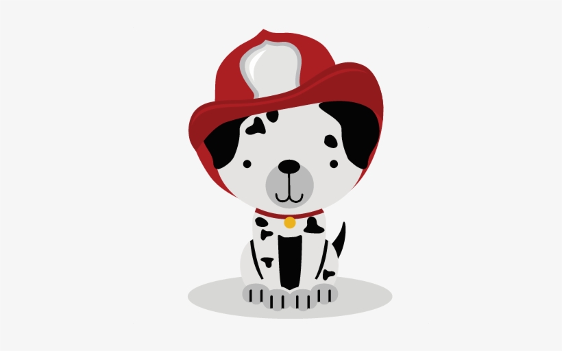 Firefighter Puppy Svg Cut File For Scrabpbooking Puppy - Dalmatian Fire Dog Clipart Free, transparent png #281500