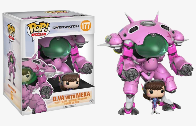 Va With Meka 6" Super Sized Pop Vinyl - D.va & Meka - Pop! Vinyl Figure, transparent png #281563