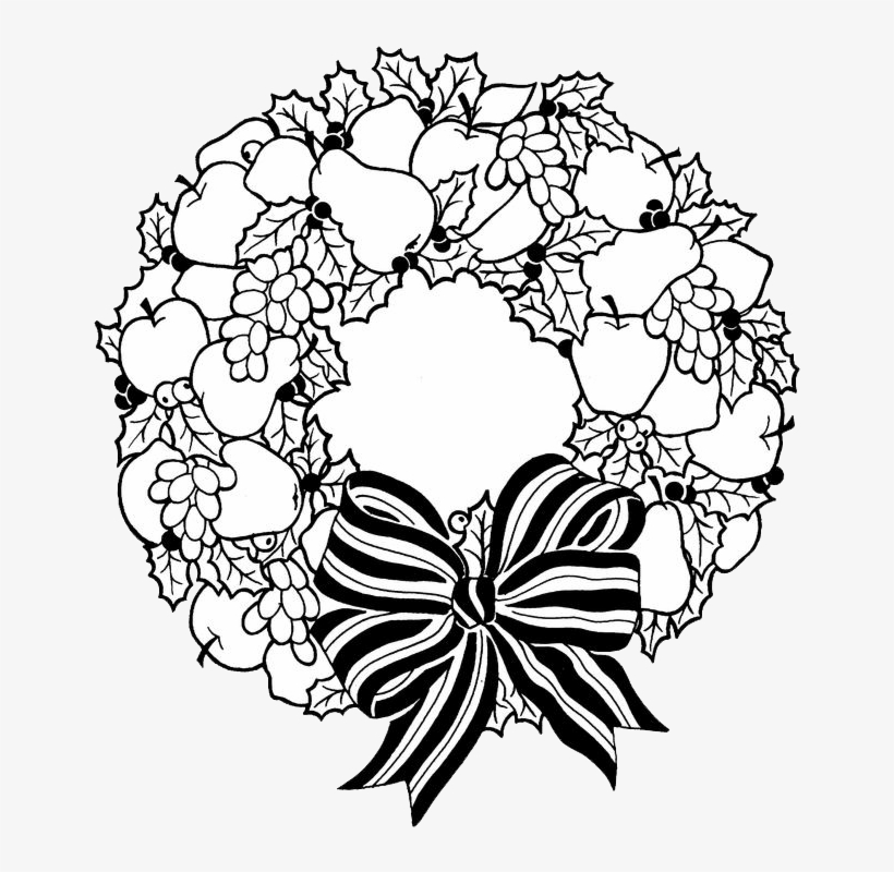 Drawn Wreath Coloring Christmas - Loretta Lynn - White Christmas Blue, transparent png #281953