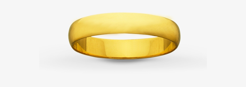 There Are Also Different Shapes In Bands Some Are Wide - Men's Wedding Band 14k Yellow Gold 4mm, transparent png #282545