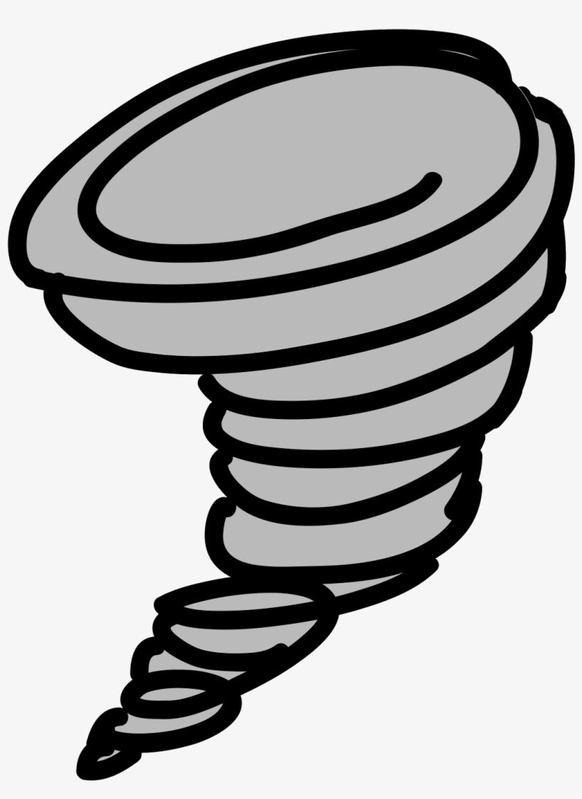 A Drawing Indicating A Tornado - Drawing, transparent png #282693