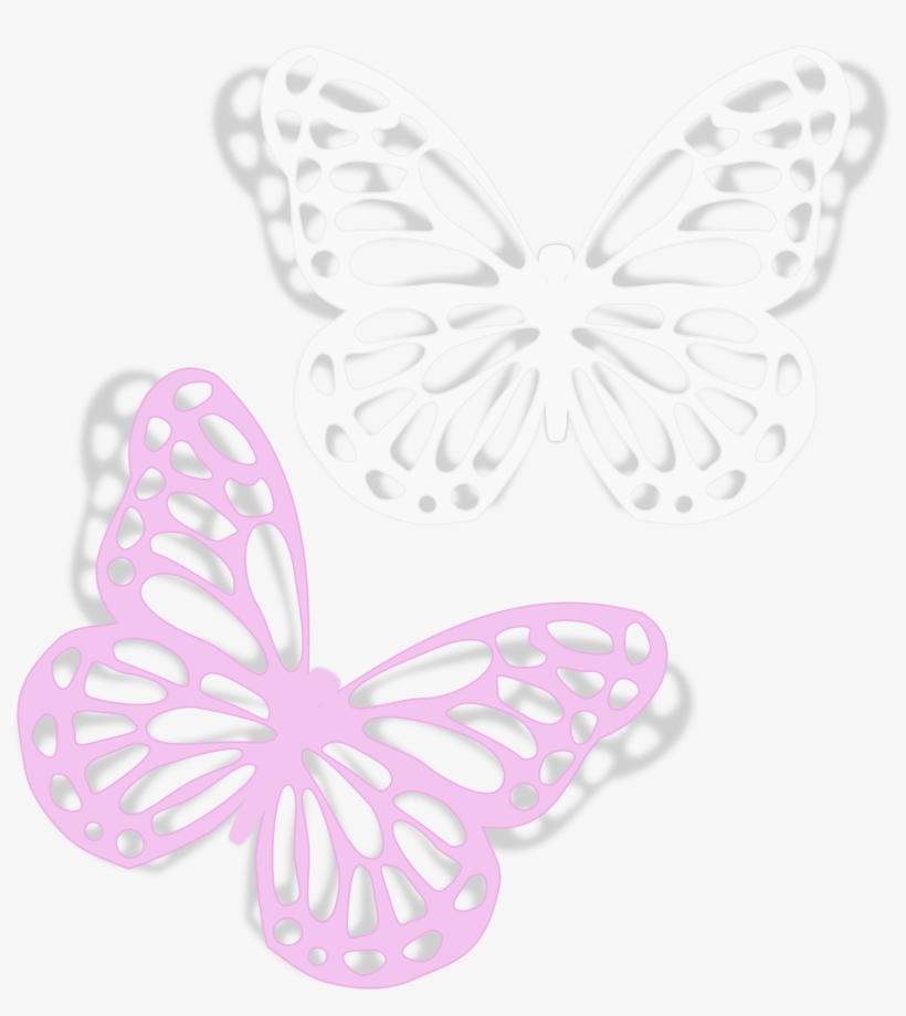 This Free Icons Png Design Of Cutted Butterflies, transparent png #283388