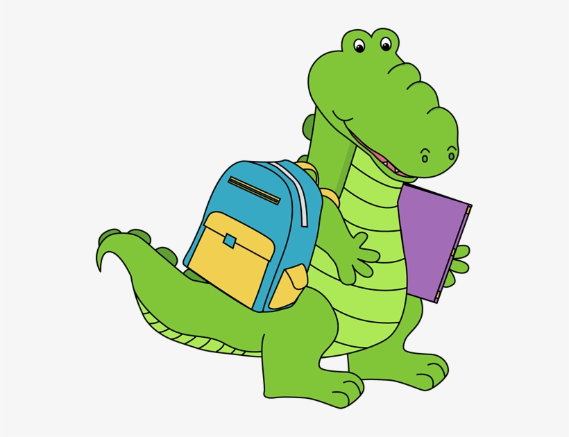 Jpg Free Stock Alligator School - Gator Going To School, transparent png #283460