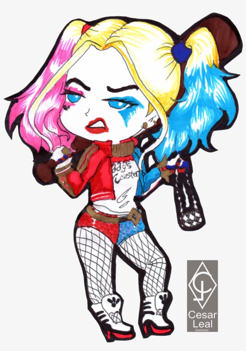 Harley Quinn Clipart Cute - Cute To Draw Harley Quinn, transparent png #283621