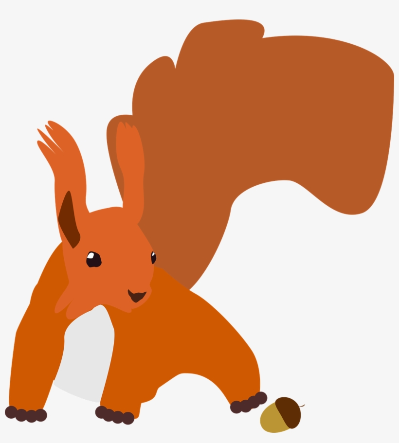 Squirrel Nager Autumn - Animal Cartoon Autumn Png, transparent png #283645