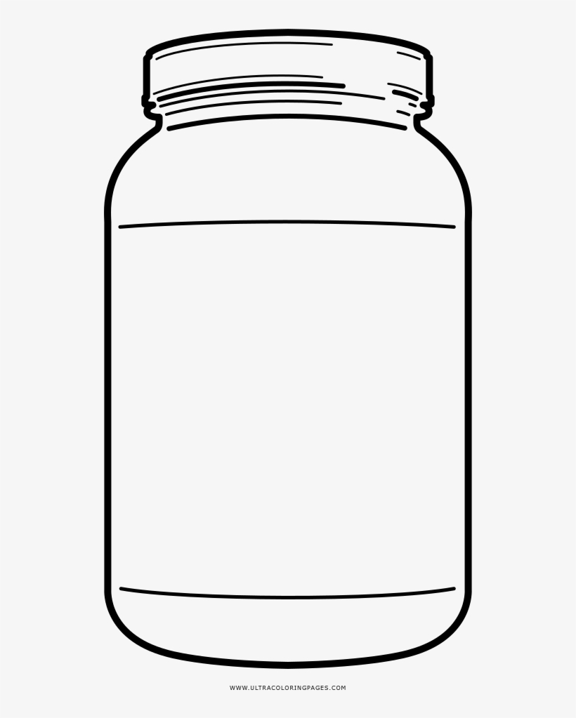 Complete Mason Jar Coloring Page Ultra Pages On - Mason Jar, transparent png #283837