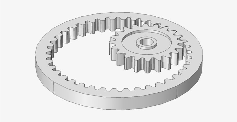 A Model Of Internal Spur Gears - Internal And External Gears, transparent png #284152