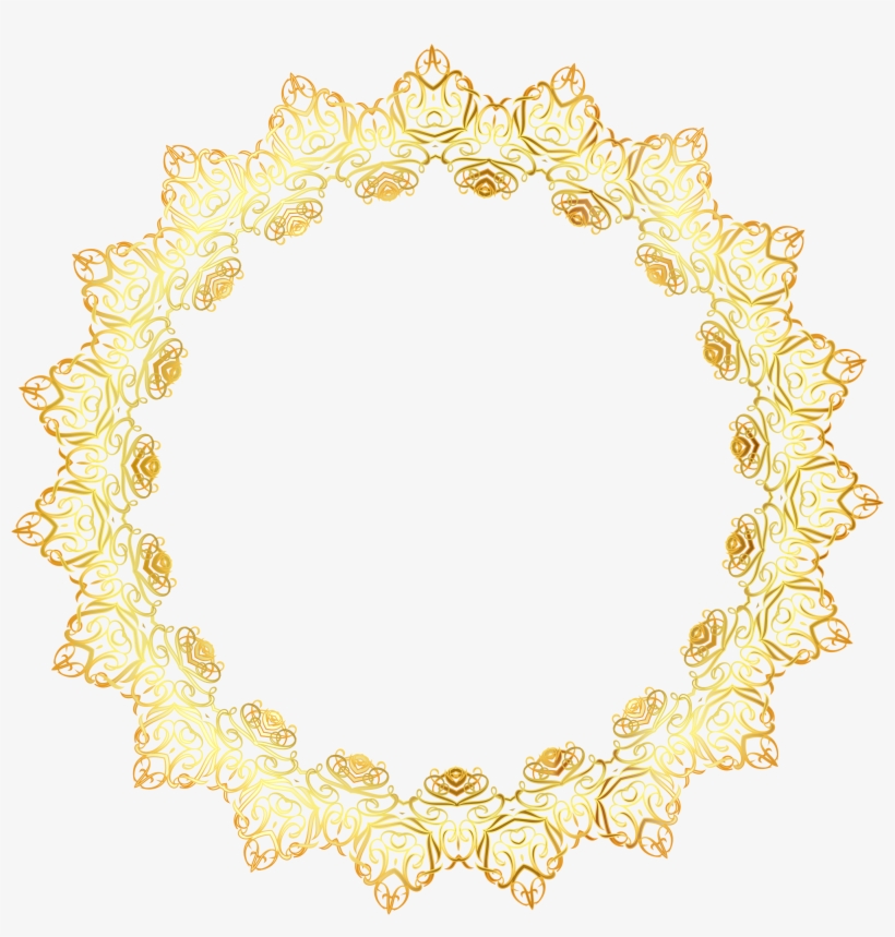 Gold Abstract Elegant Frame No Background Icons Png - Transparent Background Circle Borders, transparent png #284205