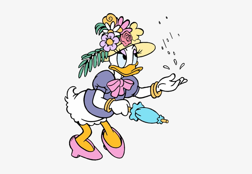 Disney Springtime Clip Art Galore Daisy In - Daisy Duck, transparent png #284250