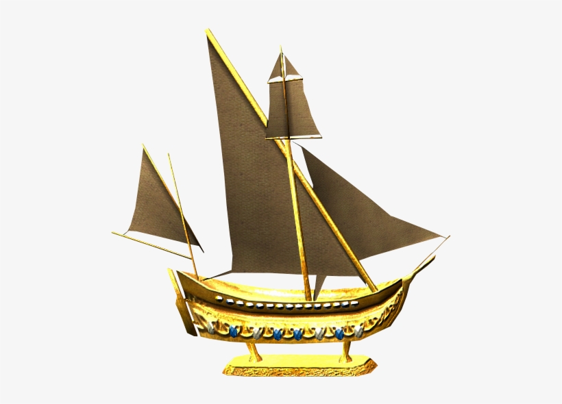 Golden Ship Model - Skyrim Golden Ship Model, transparent png #284363
