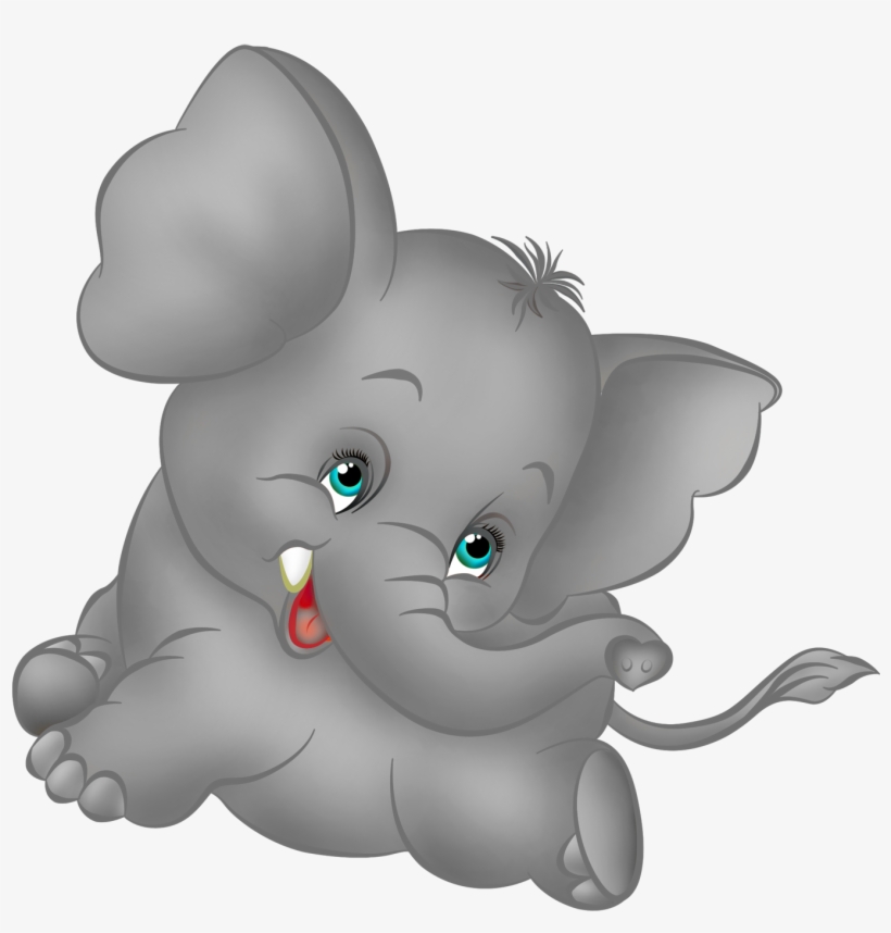 Svg Stock Cartoon Free Elephants Roll Tide Big All - Baby Elephant Cartoon, transparent png #284458