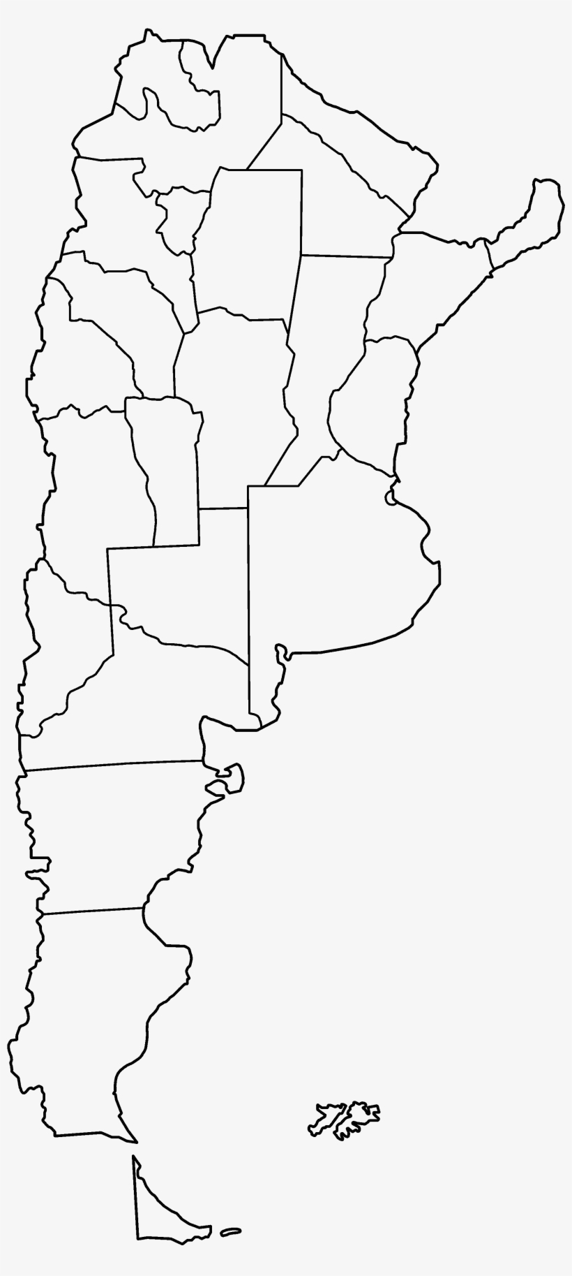 Argentina Provinces Blank - Argentina, transparent png #284646
