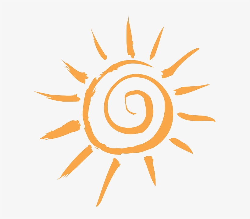 Simple, Sun, Cartoon, Orange, Free, Sunshine, Sol - Sun Simple Design, transparent png #285280