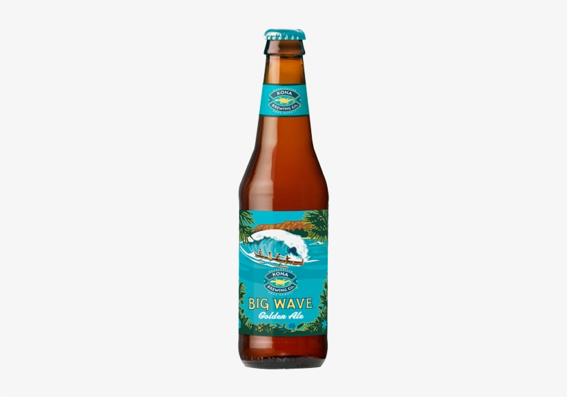 Kona Big Wave Bottle - Big Wave Golden Ale - Kona Brewing Co., transparent png #285346