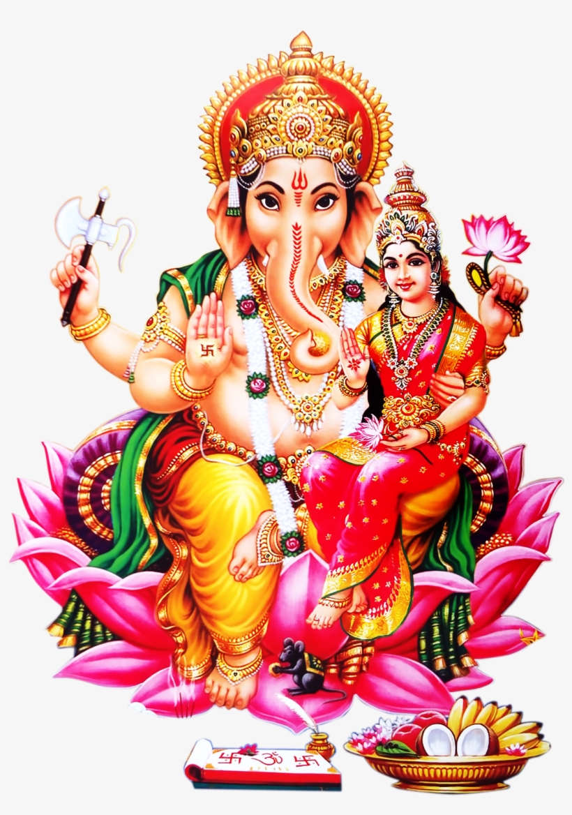 Lord Ganesh Free Png Transparent Image And Clipart - Lakshmi Ganapathi, transparent png #285518