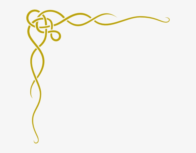 Gold Decorative Cliparts - Gold Corner Border Png, transparent png #285744