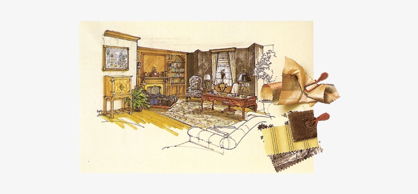 Concept To Completion Drawing/ By De Condè's Interior - Interior Design Drawing, transparent png #285925