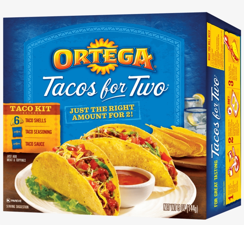 Tacos For Two - Ortega Tacos For Two Taco Kit - 5 Oz Box, transparent png #286136