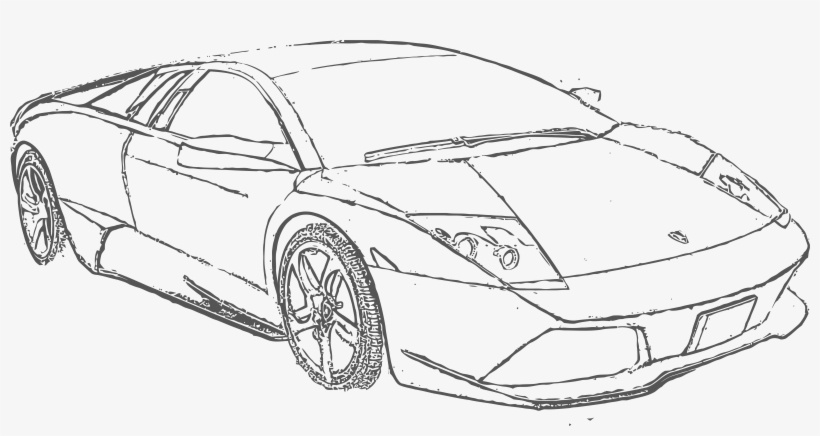 Lamborghini Clipart Lamborghini Huracan - Lamborghini Murcielago Line Art, transparent png #286591