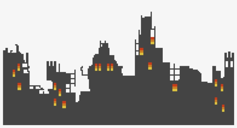 City On Fire - City Pixel Art Png, transparent png #286749