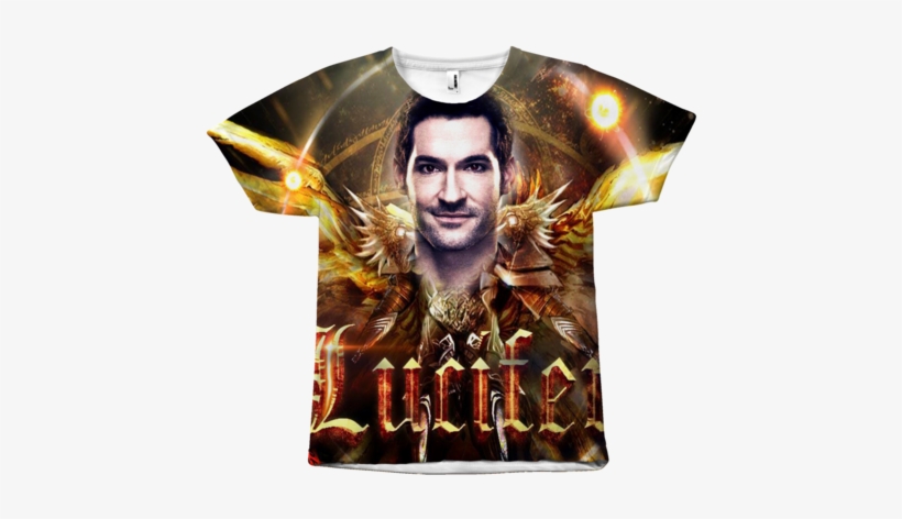 Lucifer Morningstar T Shirt God Of Hell Movies Tee - Lucifer Morningstar T Shirt, transparent png #287239
