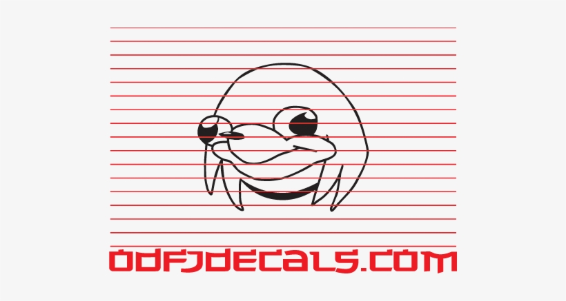 Ugandan Knuckles Head - Decal, transparent png #287355