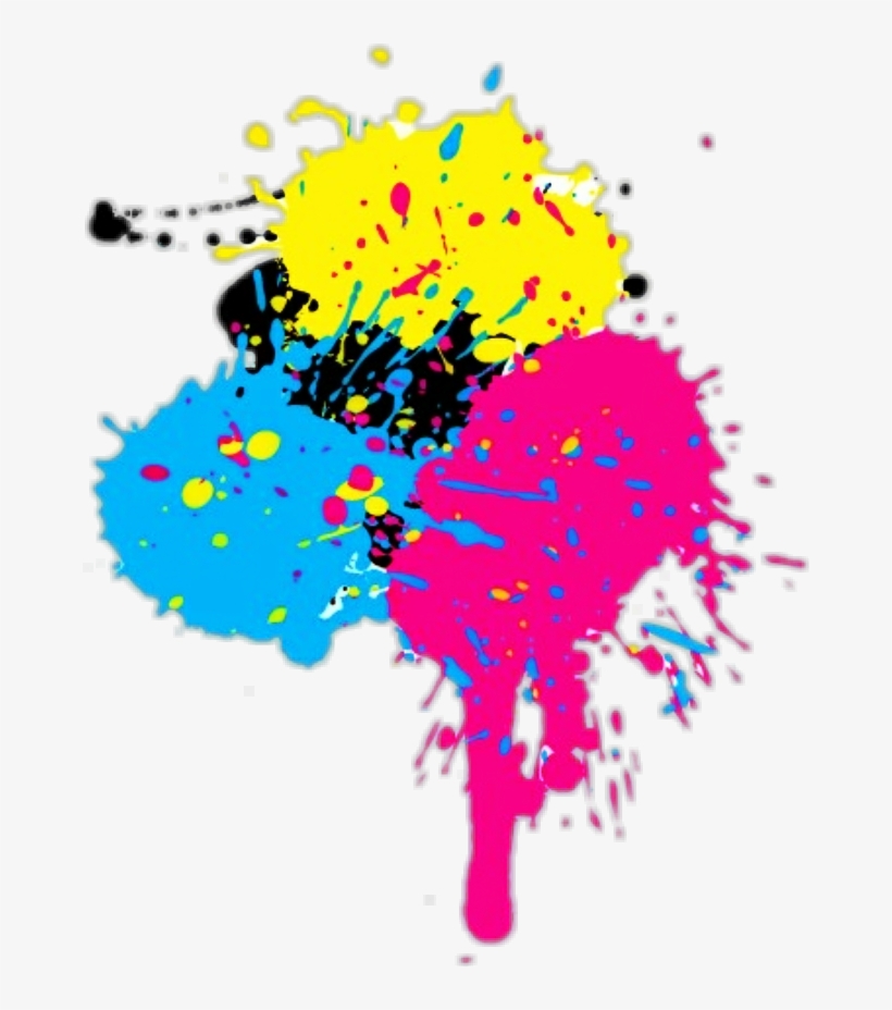 Art Sticker - Cmyk Paint Splash, transparent png #287356