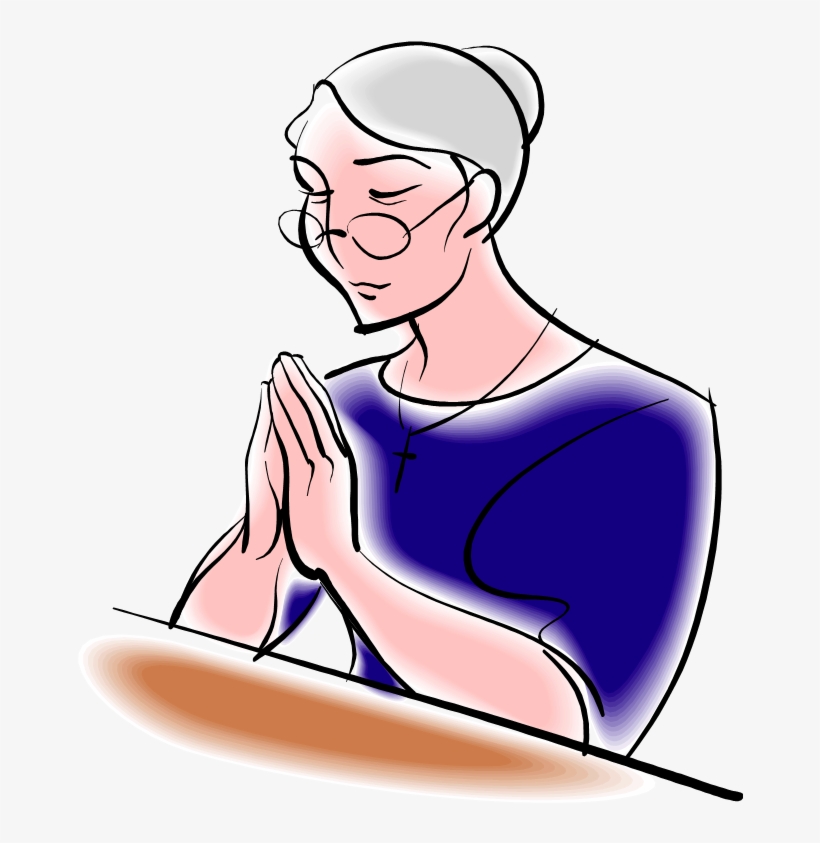 Old Woman Praying - Old Woman Praying Clipart, transparent png #287402