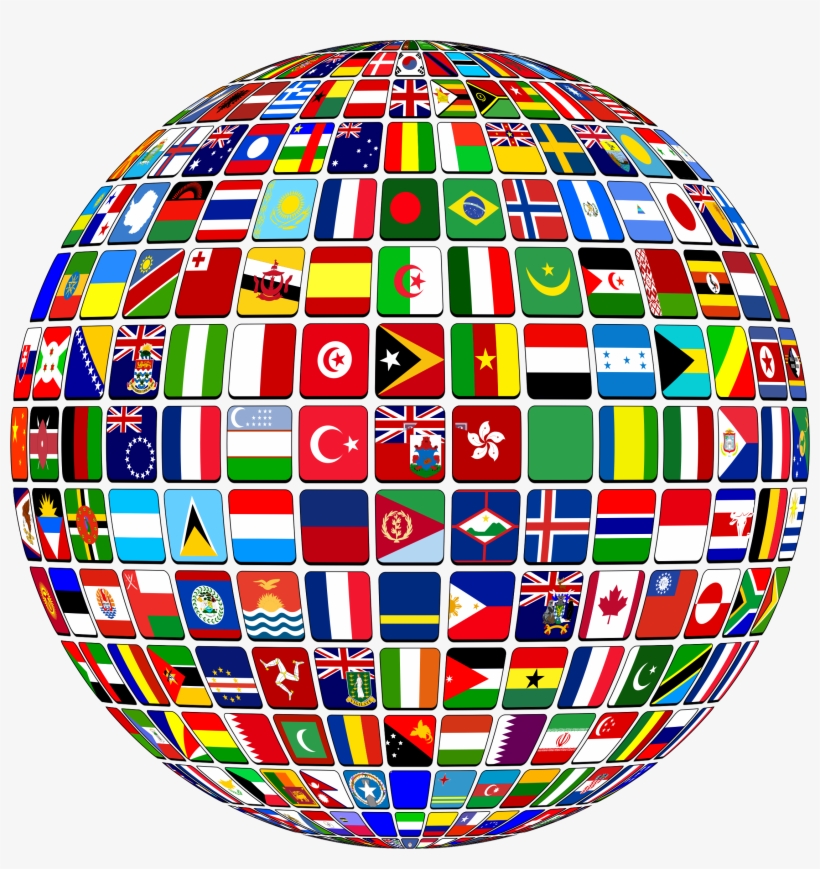 This Free Icons Png Design Of World Flag Buttons Globe, transparent png #287431