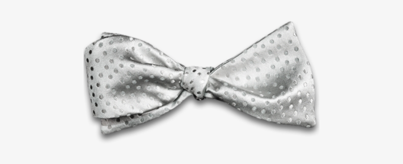 Silver Gray Satin Silk Self Tie Bow Tie With Tone On - Silver Bow Tie On Transparent, transparent png #287983