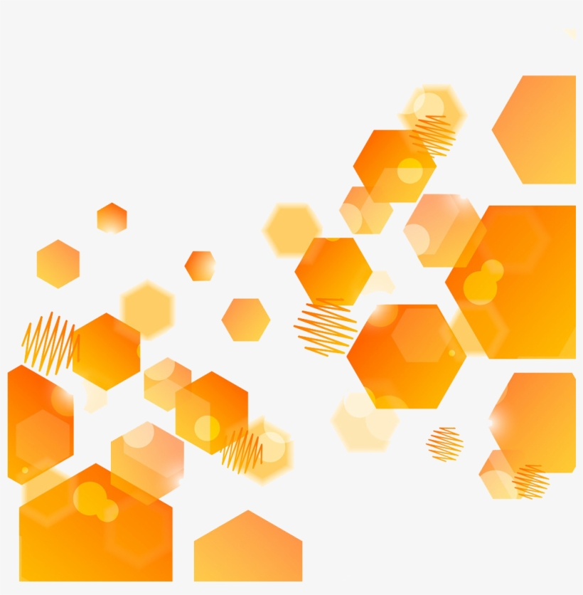 Art Orange Hexagon Translucent - พื้น หลัง โทน สี ส้ม, transparent png #288055