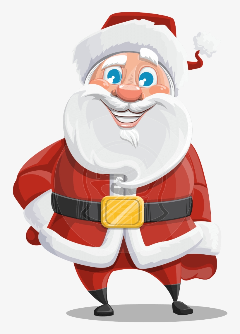 Sad Santa Png Clip Art Free - Santa Claus Cartoon Version, transparent png #288085