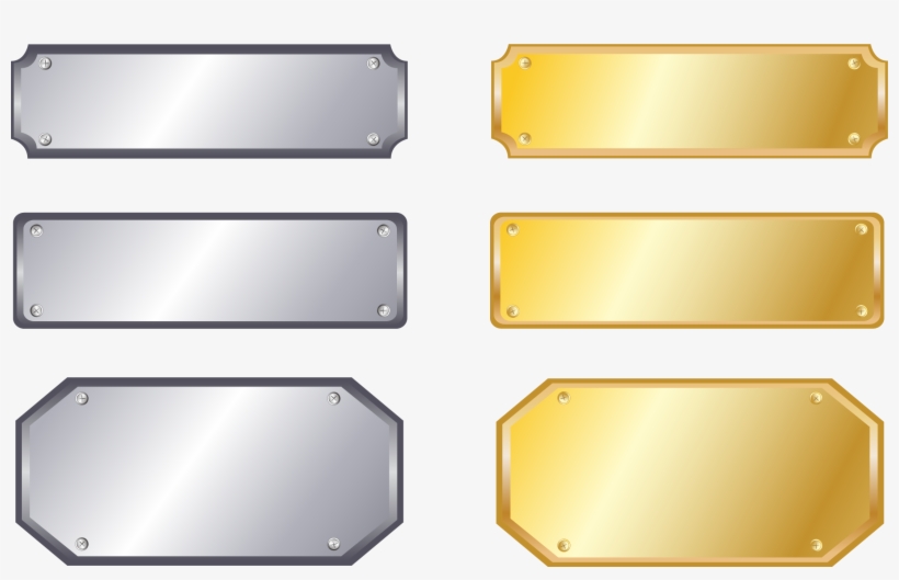 Metal Nameplate Silver Sign - Metal Name Plate Png, transparent png #288198