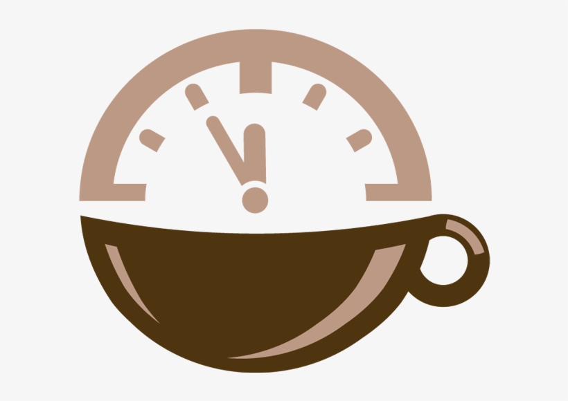 Coffee Cup With Clock Icon - Coffee Clock Png, transparent png #288303