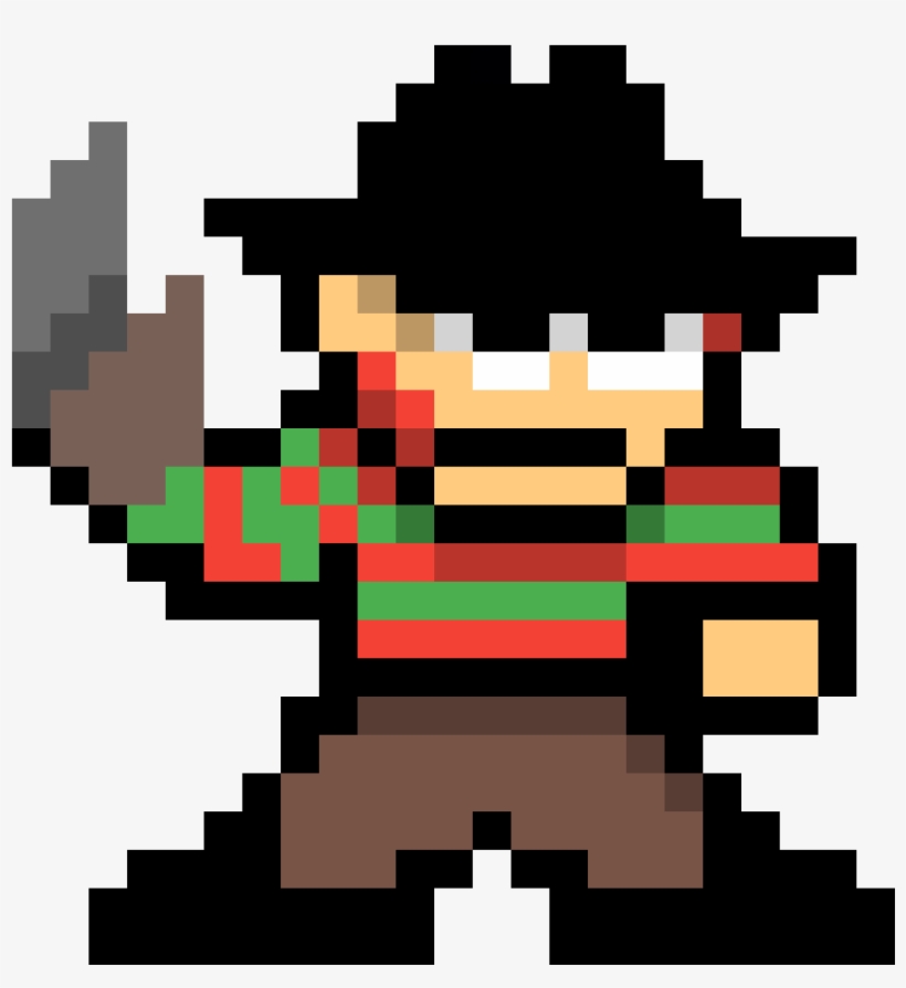 Freddy Krueger By Jear The Mudkip - Freddy Krueger Pixel Art, transparent png #288340
