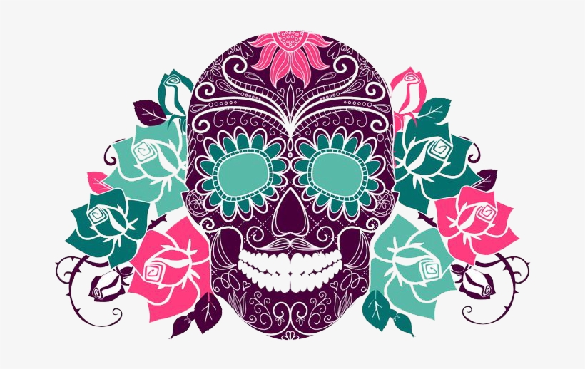 Del Fuego Graphic Black And White Stock - Dia De Muertos Vector Png, transparent png #288466