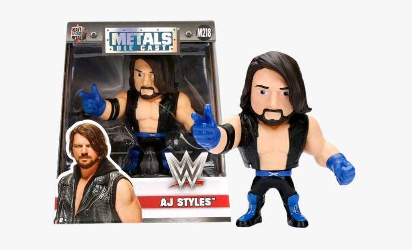Aj Styles 4” Metals Die-cast Action Figure By Jada - Wwe Metals Die Cast, transparent png #288912