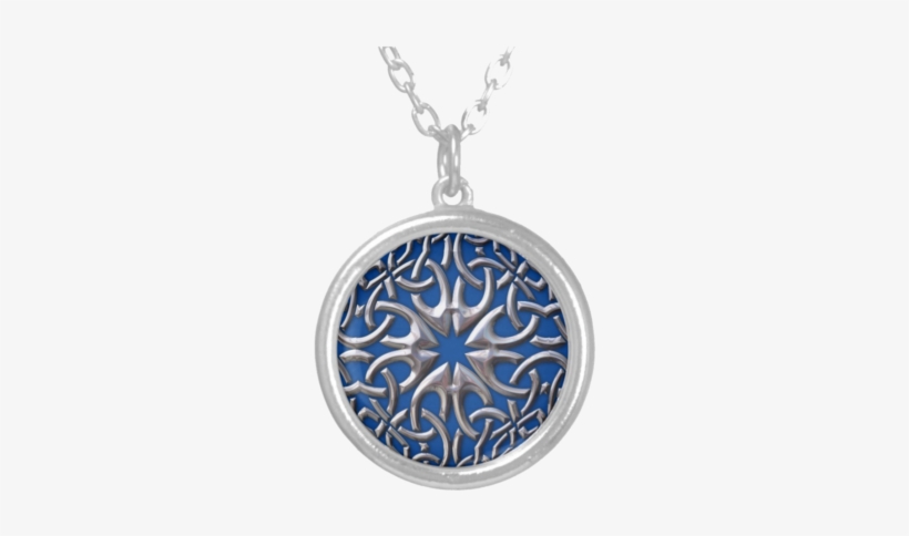 Celtic Medallion Round Pendant Necklace - Small Silver Plated Charm Necklaces, transparent png #289193