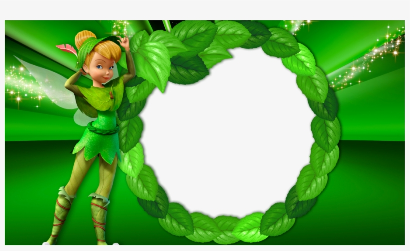 Green Transparent Kids Frame With Tinkerbell Fairy - Tinkerbell Frame, transparent png #289221